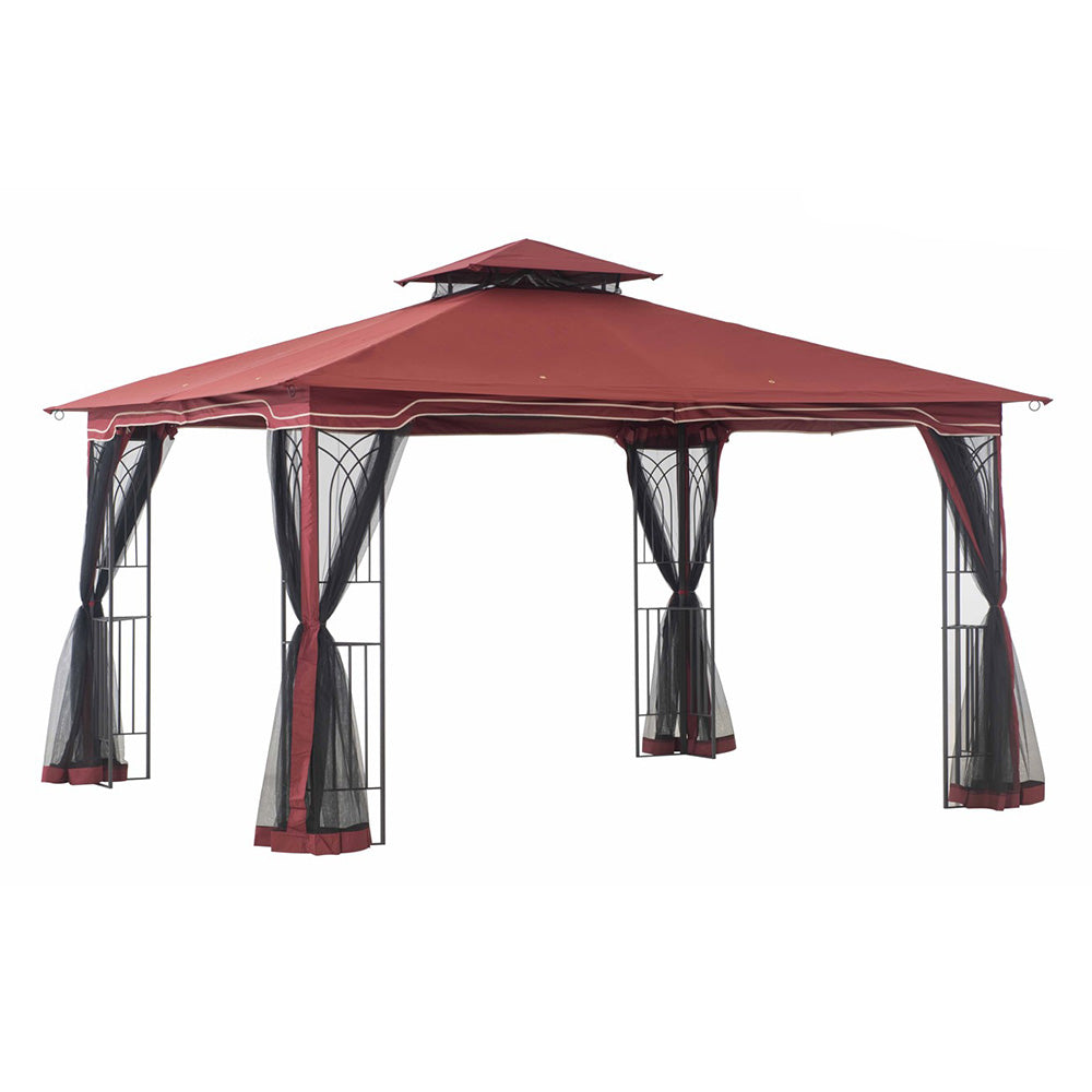 SUNJOY Maroon Replacement Canopy For Regency Gazebo w/Maroon canopy (10X12 Ft) A101004105 Sold At OSJ.