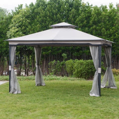 Sunjoy Light Gray Replacement Canopy For Westerly Gazebo L-GZ1095PST-A Sold At Target.