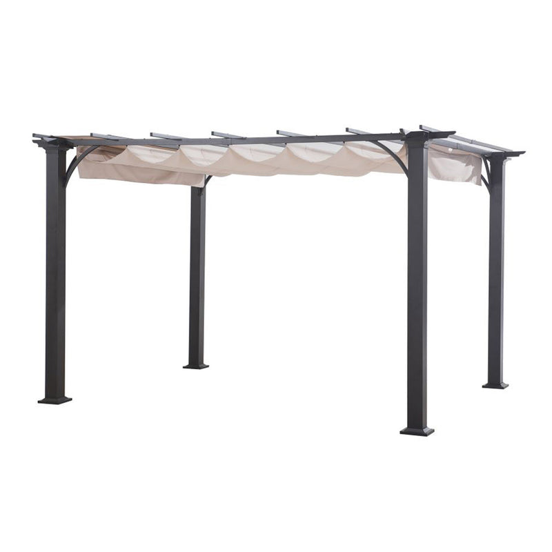 Sunjoy Beige Replacement Canopy For Retractable Shade Pergola (10X8Ft)