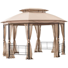 Sunjoy Sesame+Light Brown Replacement Canopy For Jeffries Octagonal Gazebo (10x12 FT) A101014900 Sold At THD US/THD.COM