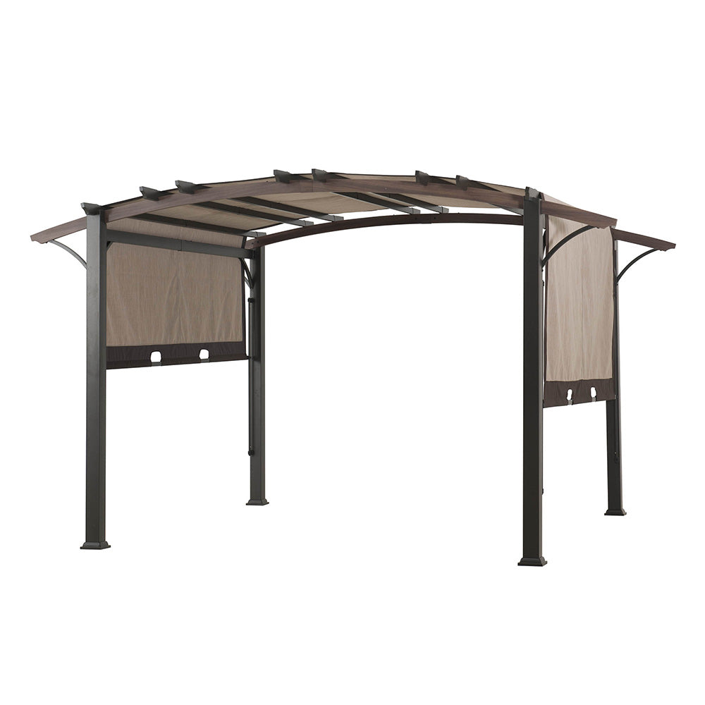 Sunjoy Brown Replacement Canopy For Orchard Park Arched Pergola (11x13 FT) A106009001 Sold At The Home Depot.