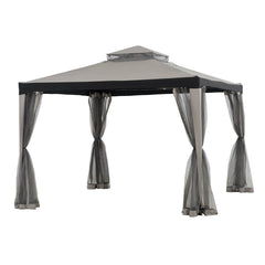 Sunjoy Light Grey+Black Replacement Canopy For Chatam Gazebo (10x10 FT) A101003600 Sold At Homedepot