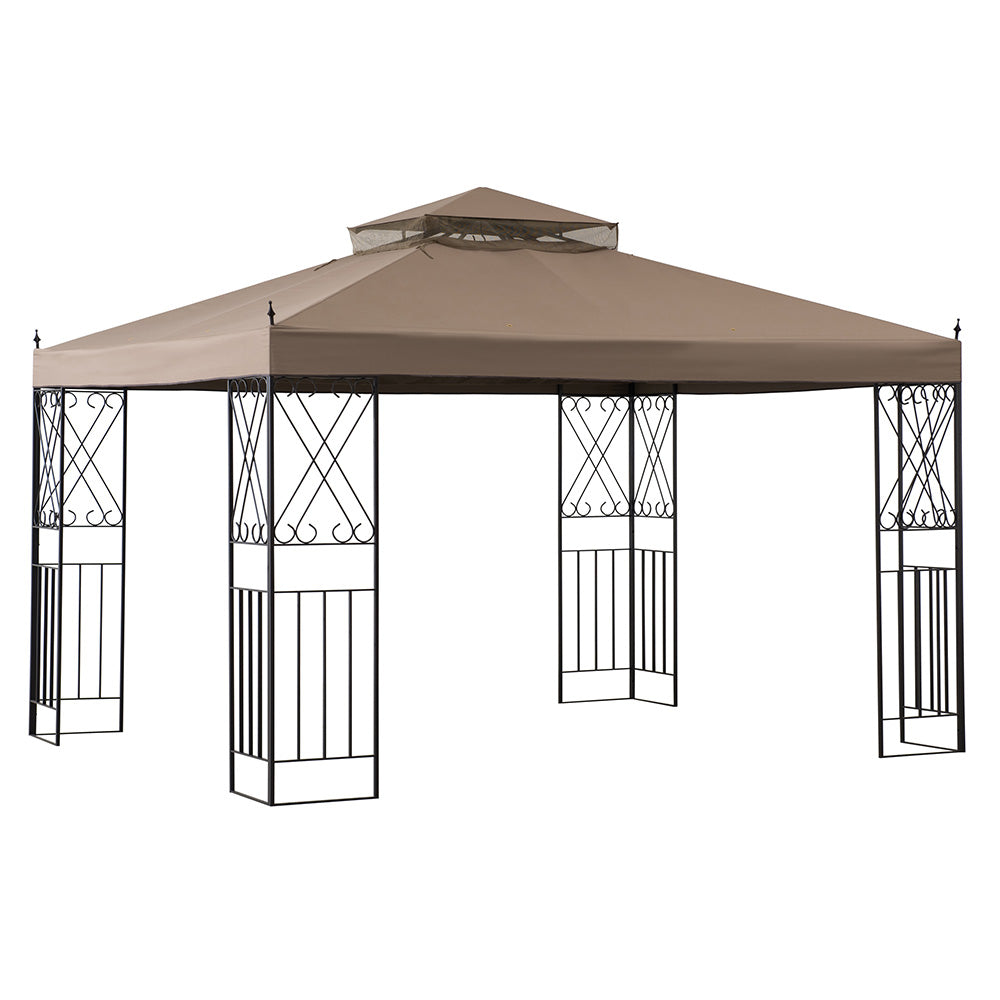 Sunjoy Khaki Replacement Canopy For Chinese knotted Gazebo (10X12 Ft) A101012100/A101012110 Sold At SunNest.