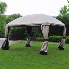 Sunjoy Beige Replacement Curtain For Pomeroy Domed Top Gazebo (10x13 FT) L-GZ702PST Sold At Sam's