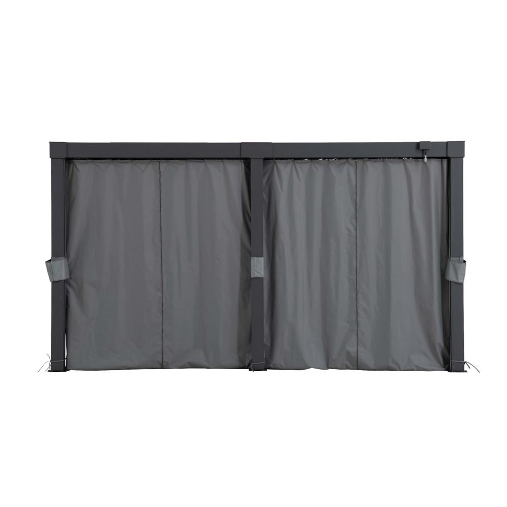 Curtains 4.06m x 3.06m Louvered Pergola