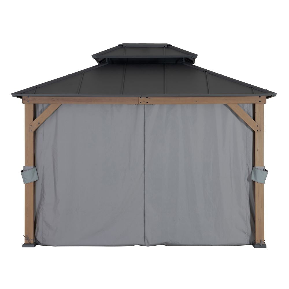 Gazebo Curtains 3m x 3.6m Wooden Gazebo
