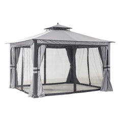 Sunjoy Black Replacement Mosquito Netting For Soft Top Gazebo (10X12 Ft) L-GZ1140PST-G Sold At Lowe's.