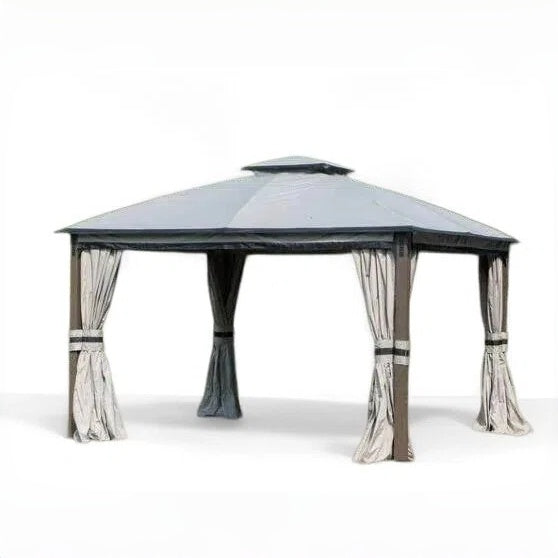 Light Gray Replacement Mosquito Netting For Shadow Creek gazebo (10X12 Ft) L-GZ1140PST-C1 Sold At BigLots