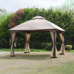 Sunjoy Light Brown Replacement Mosquito Netting For Tuscany Gazebo (10x12 FT) L-GZ933PST-K Sold At Wal-Mart CA.