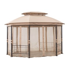 Sunjoy Light Tan+Sesame Replacement Mosquito netting For Jeffries Octagonal Gazebo (10x12 FT) A101014900 Sold At THD US/THD.COM.
