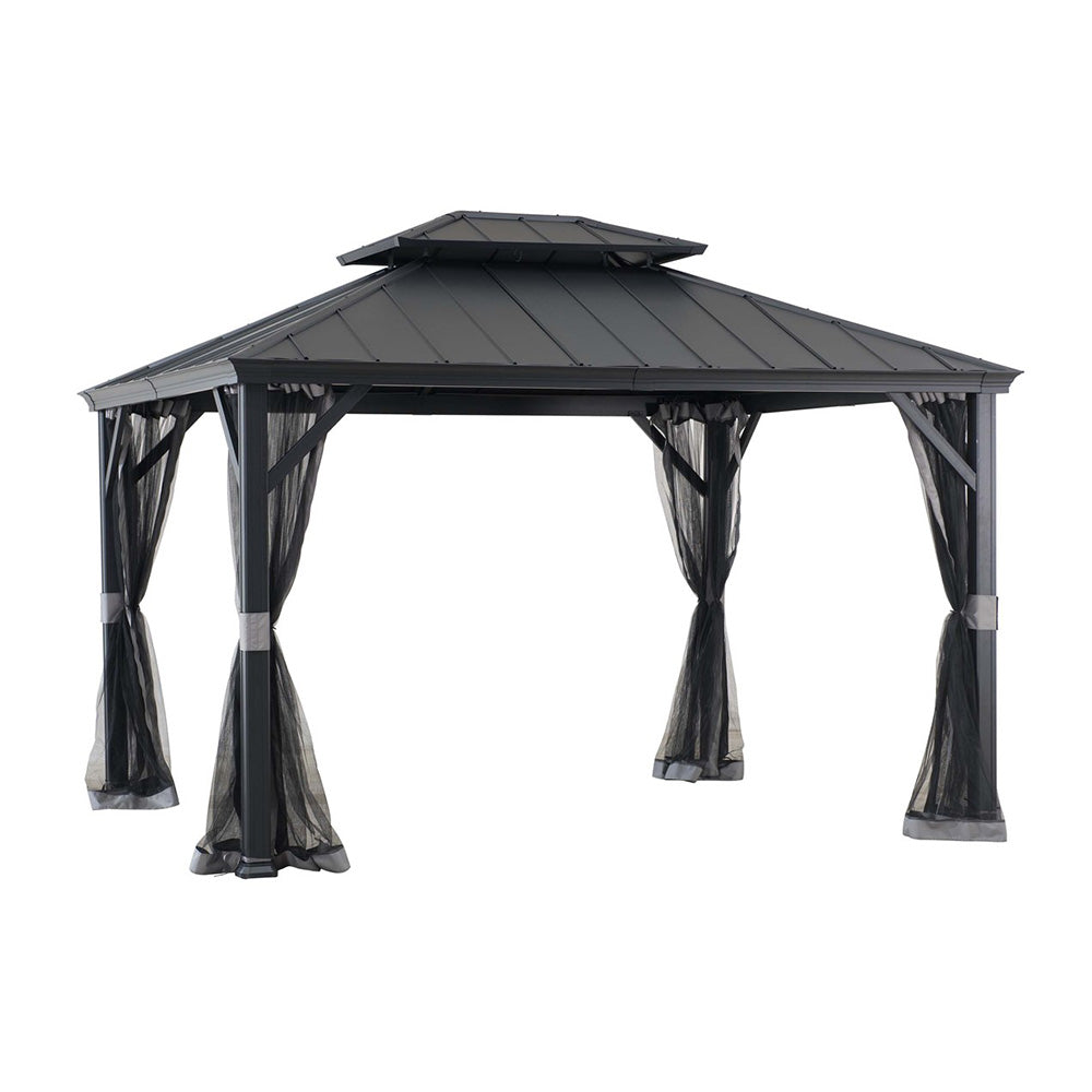 Sunjoy Black Replacement Mosquito Netting For Aluminum & Galvanized Steel Gazebo (10X12 Ft) A102012109 Sold At Wal-Mart CA.