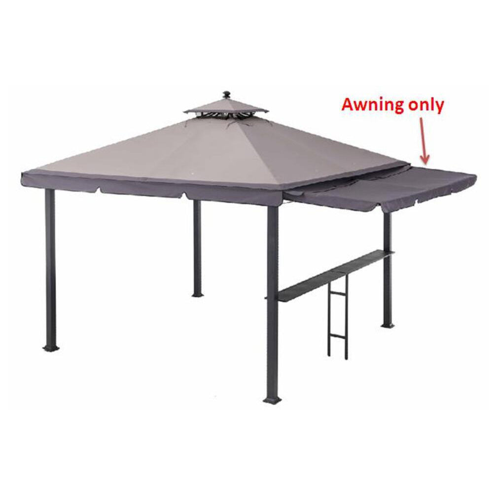 Sunjoy Dark Gray Replacement Awning For Gazebo With Awning (10X10 Ft) L-GZ1023PST-A Sold At Menards.