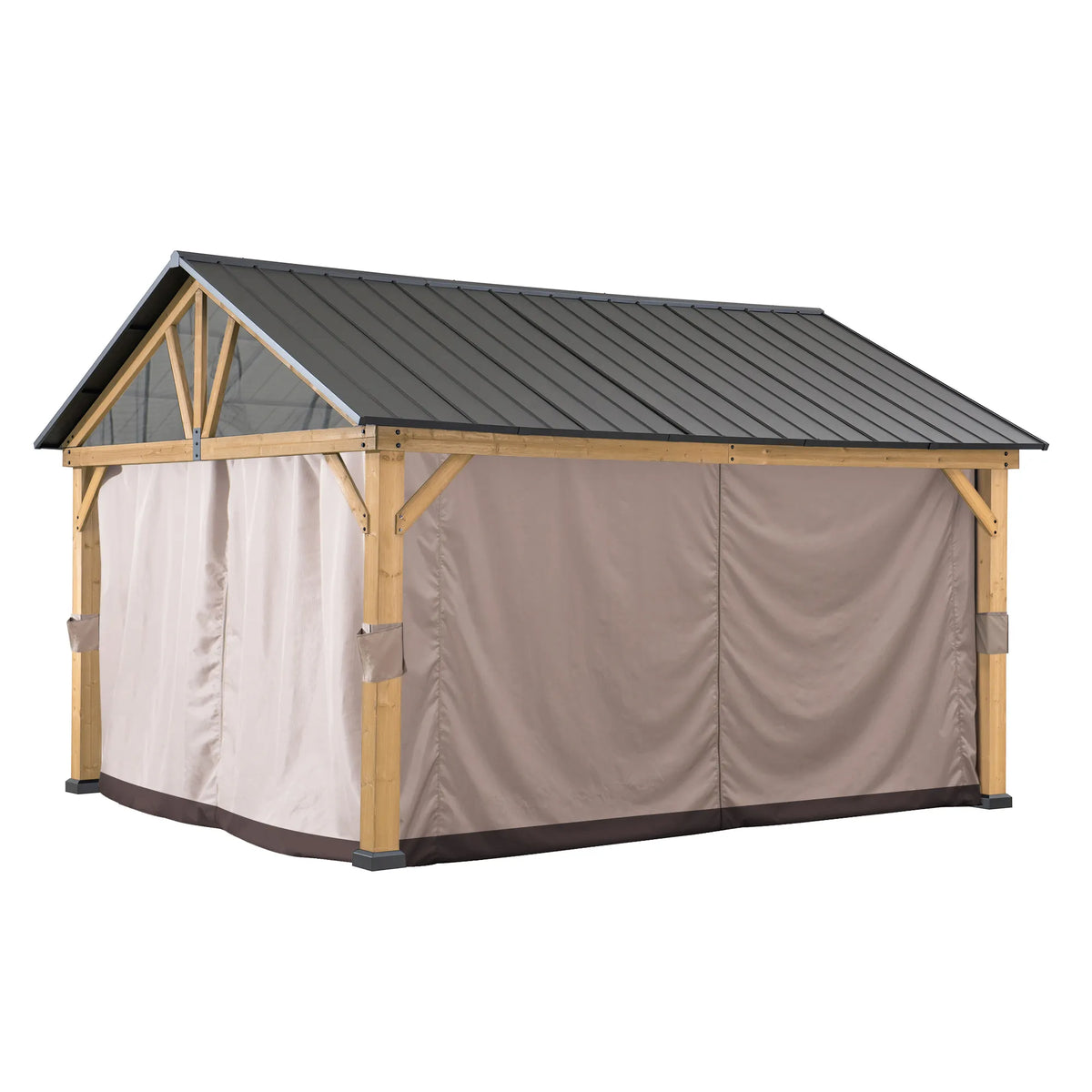 Gazebo Curtains 3.35m x 3.99m Cedar Gazebo