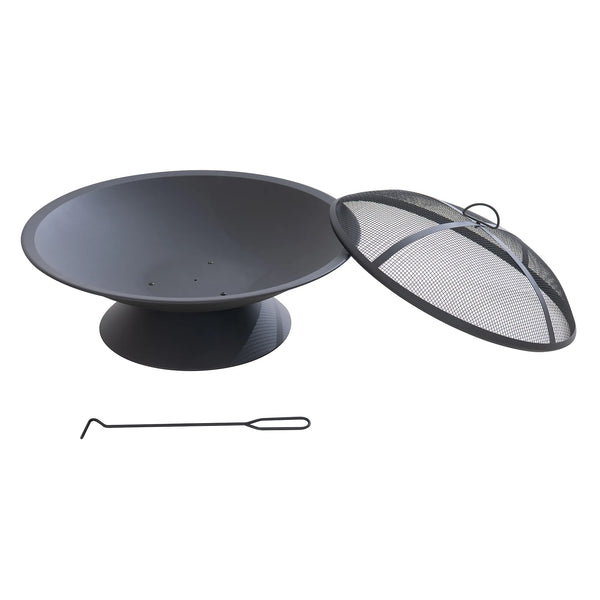 SUNJOY 29 Inch Fire Pit Bowl | Wood Burning Outdoor Fire Bowl