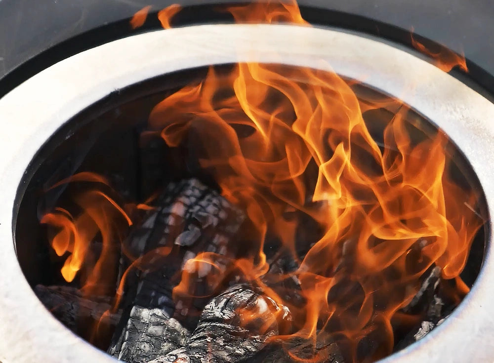 SUNJOY 26 Inch Hexagon Stainless Steel Smokeless Fire Pit with PVC Cover