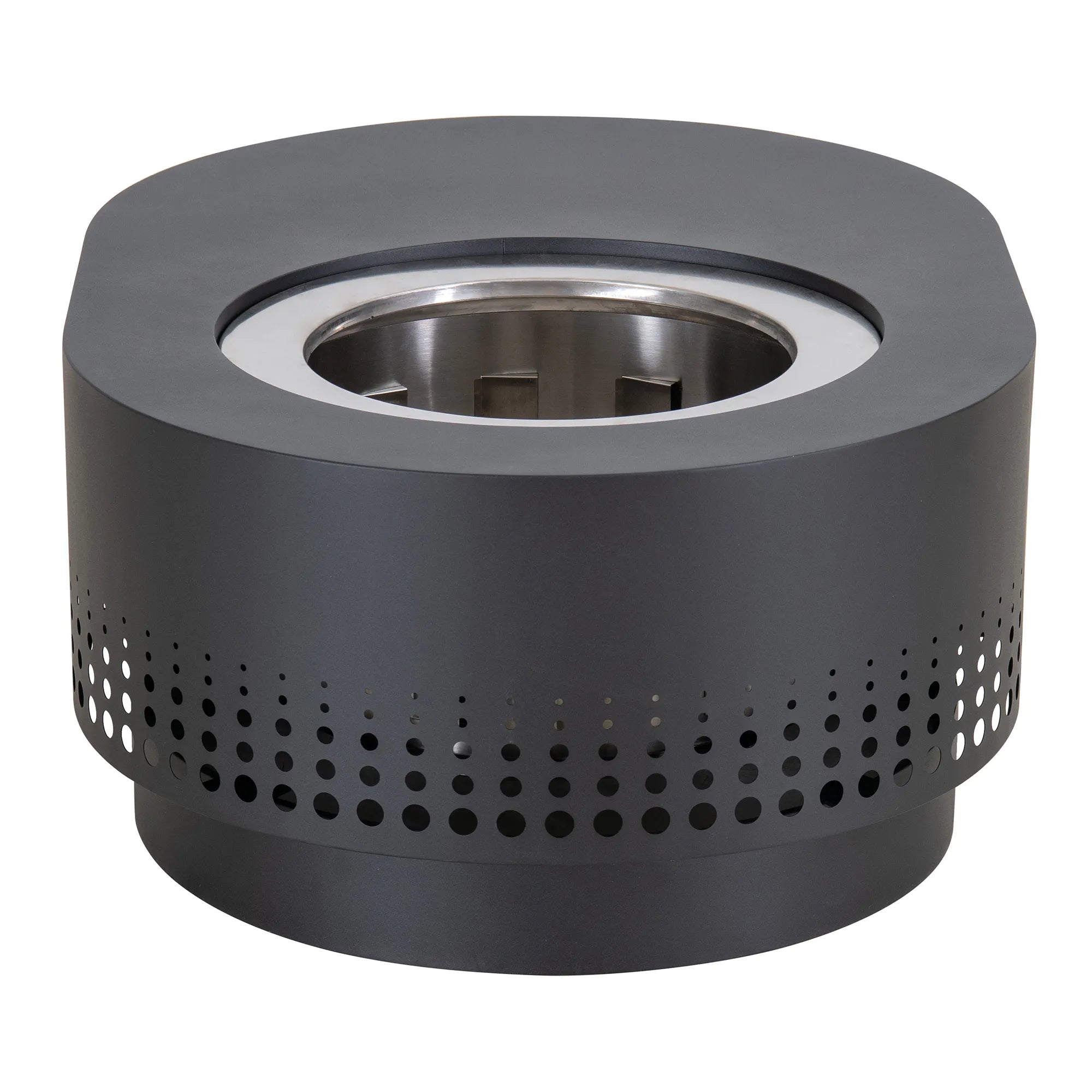Vulcan Oval Extra Tall Smokeless Fire Pit 38", Dot Grid - Black