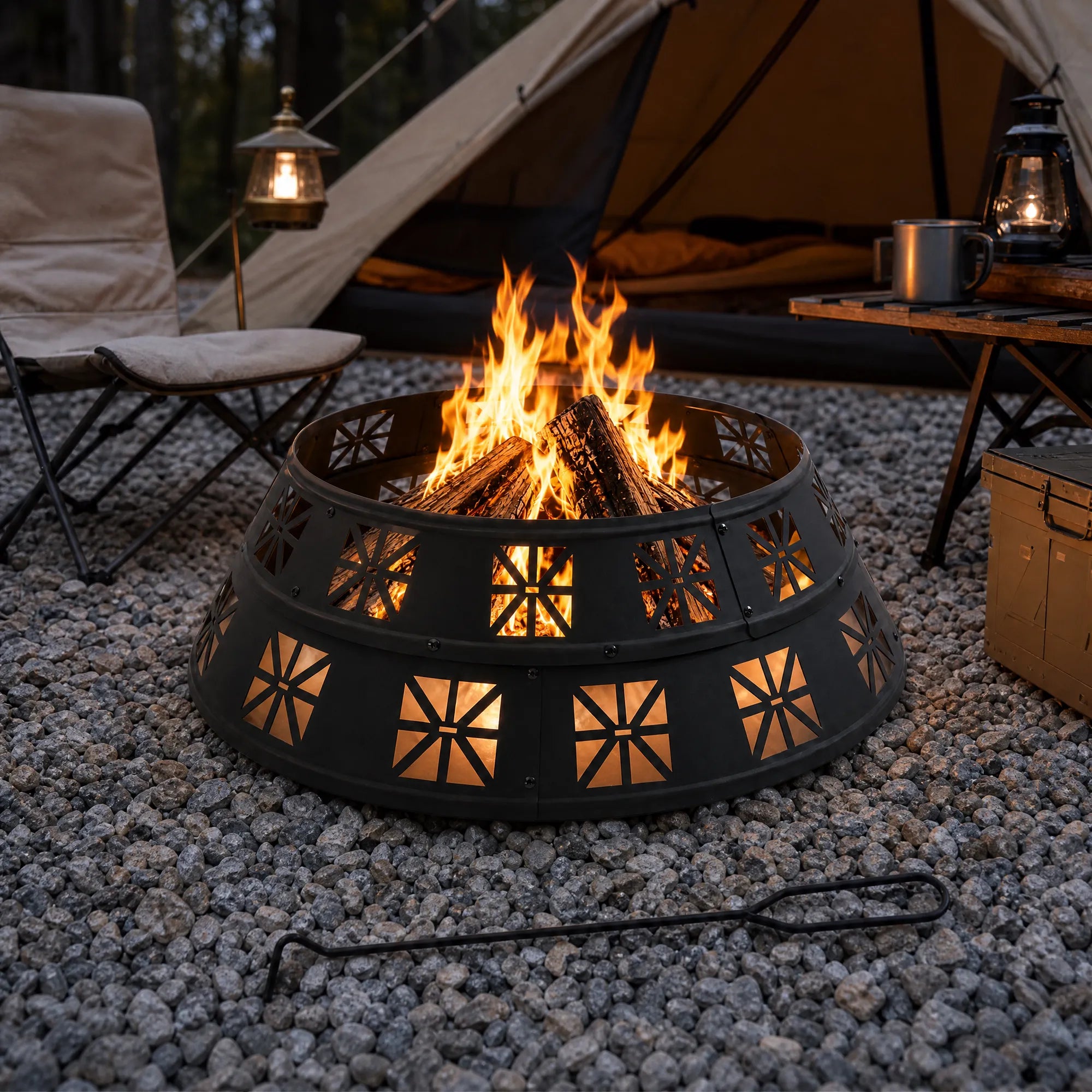 Shelton Steel Wood Burning Fire Pit Ring 36''