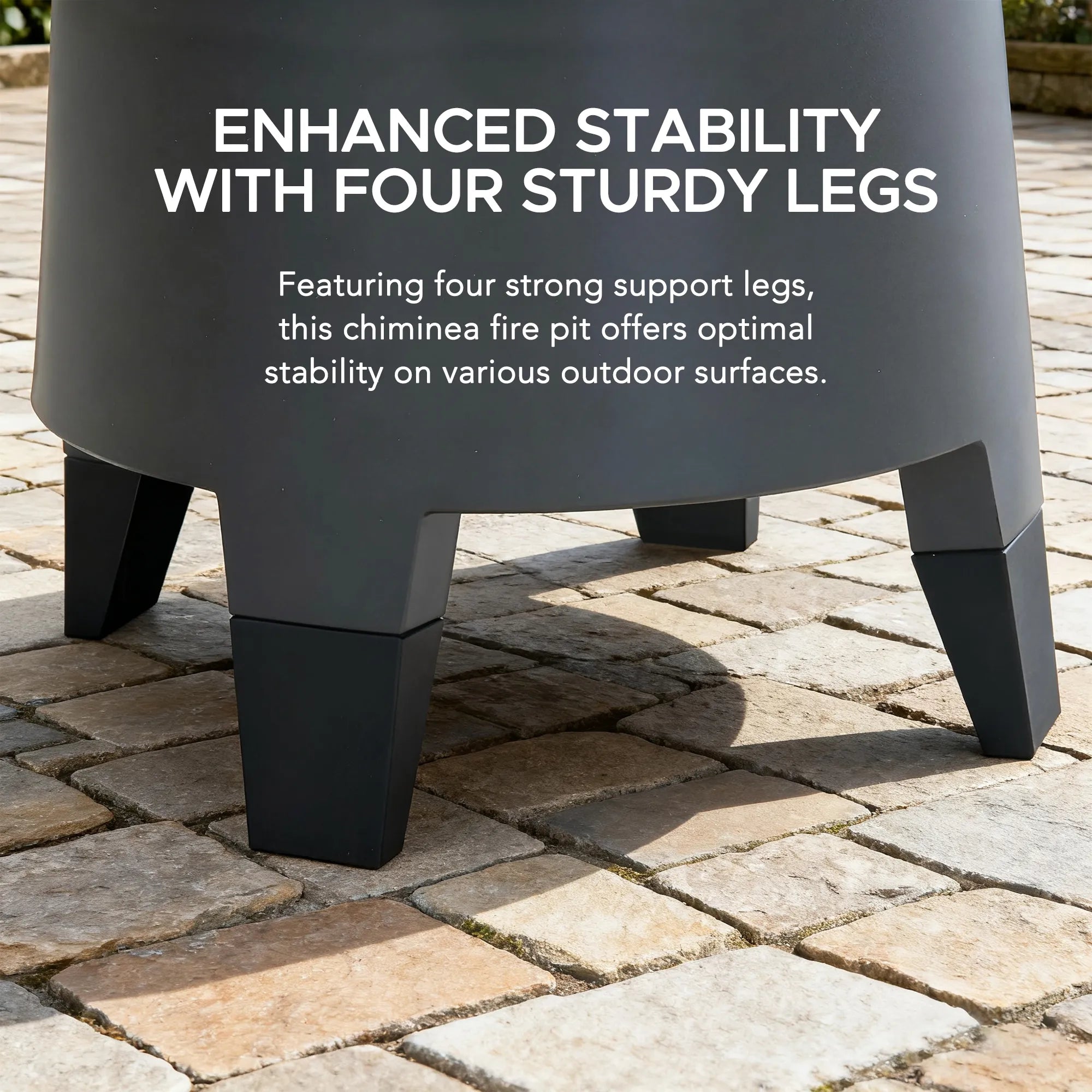 SUNJOY 57 Inch 2-in-1 Chiminea Fire Pit & Grill with Removable Grill Grate and PVC Cover - Gray