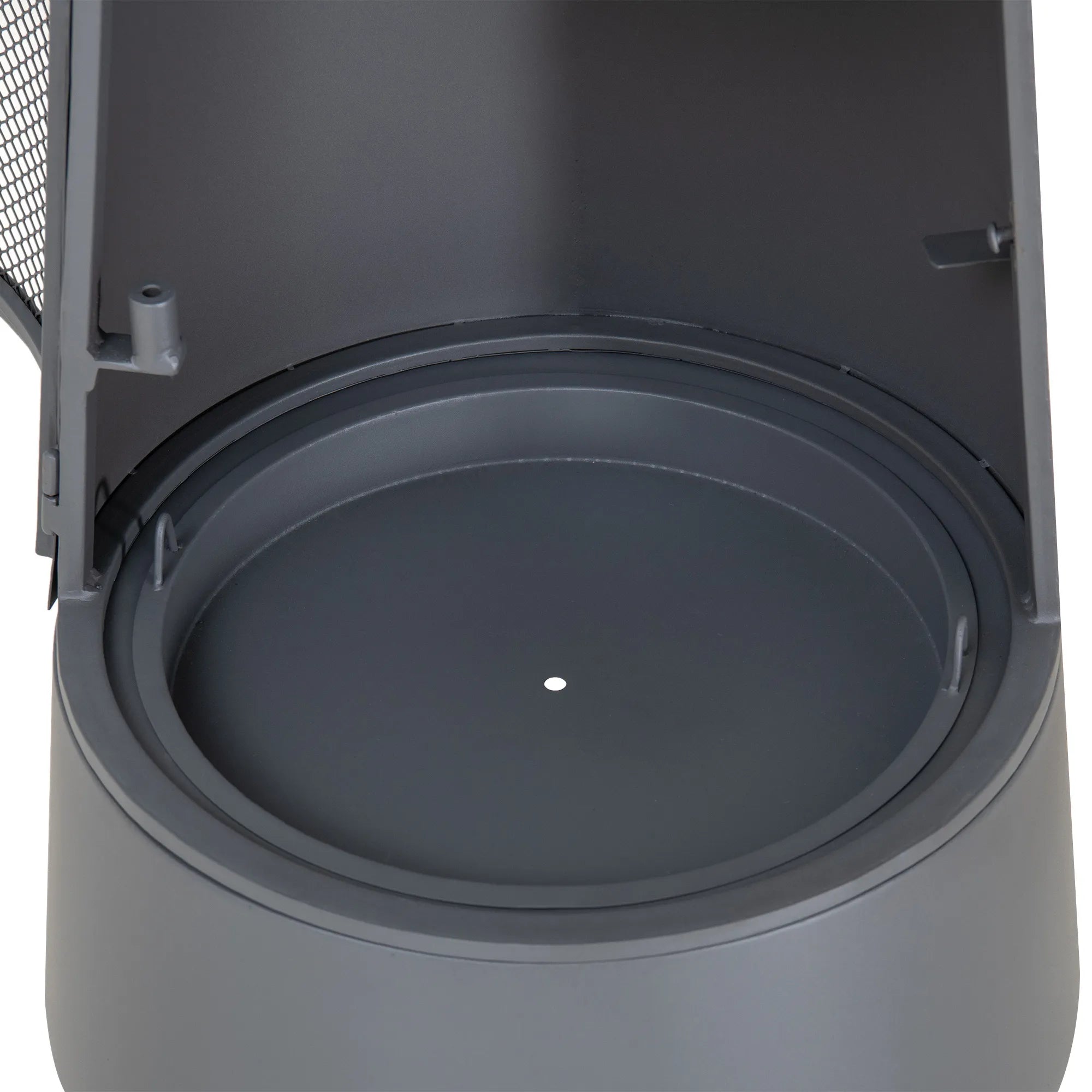 SUNJOY 57 Inch 2-in-1 Chiminea Fire Pit & Grill with Removable Grill Grate and PVC Cover - Gray