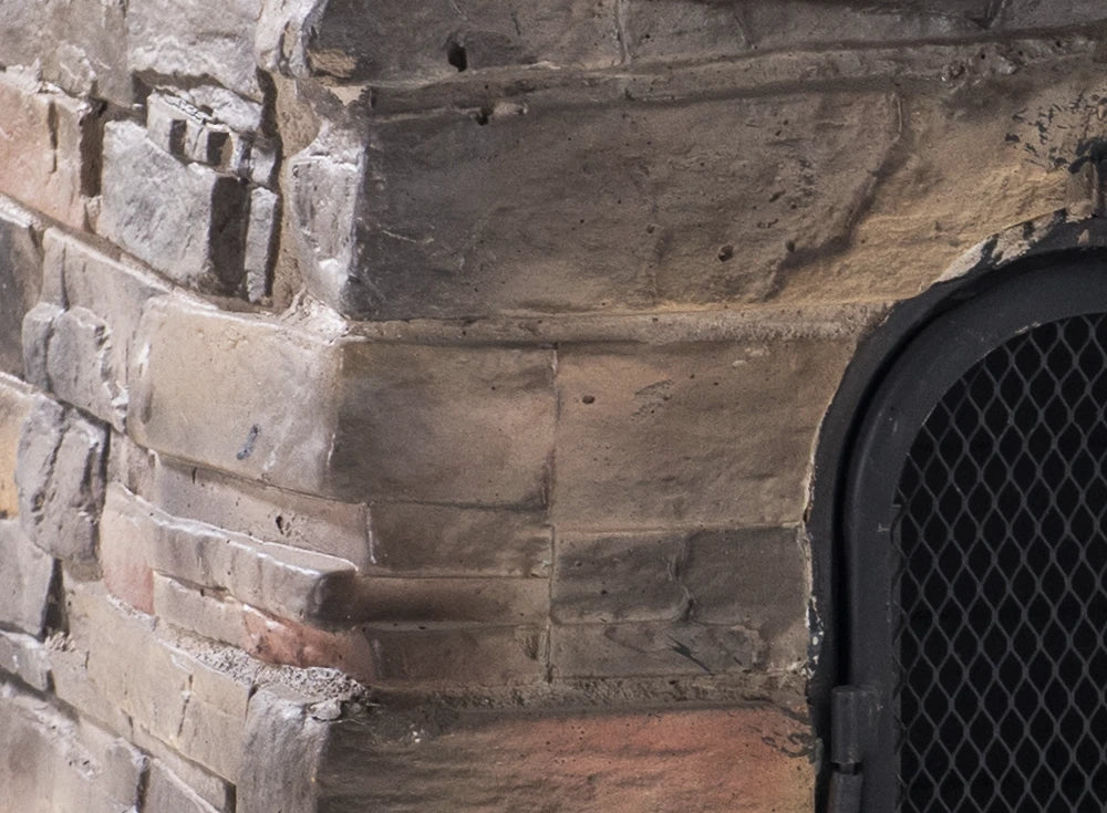 SUNJOY 48 Inch Outdoor Stone Fireplace Kit with Chimney and Doors