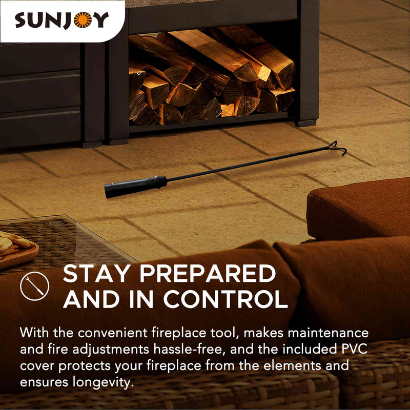 Sunjoy Copper Steel Outdoor Wood-Burning Fireplace in the Outdoor Wood- Burning Fireplaces department at