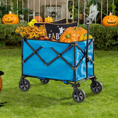 SUNJOY Collapsible Folding Wagon Cart with 255L Oversized Capacity and Big Wheels