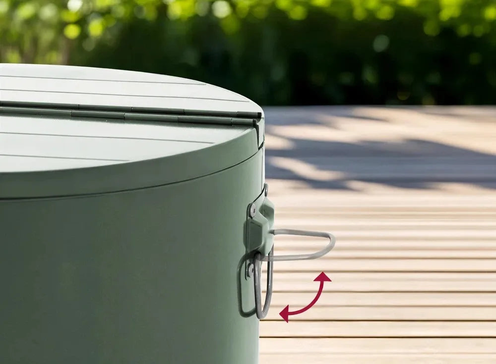 SUNJOY 60 Quart Patio Rooling Cooler Cart with Bottle Opener, Shelf and Lockable Wheels - Green
