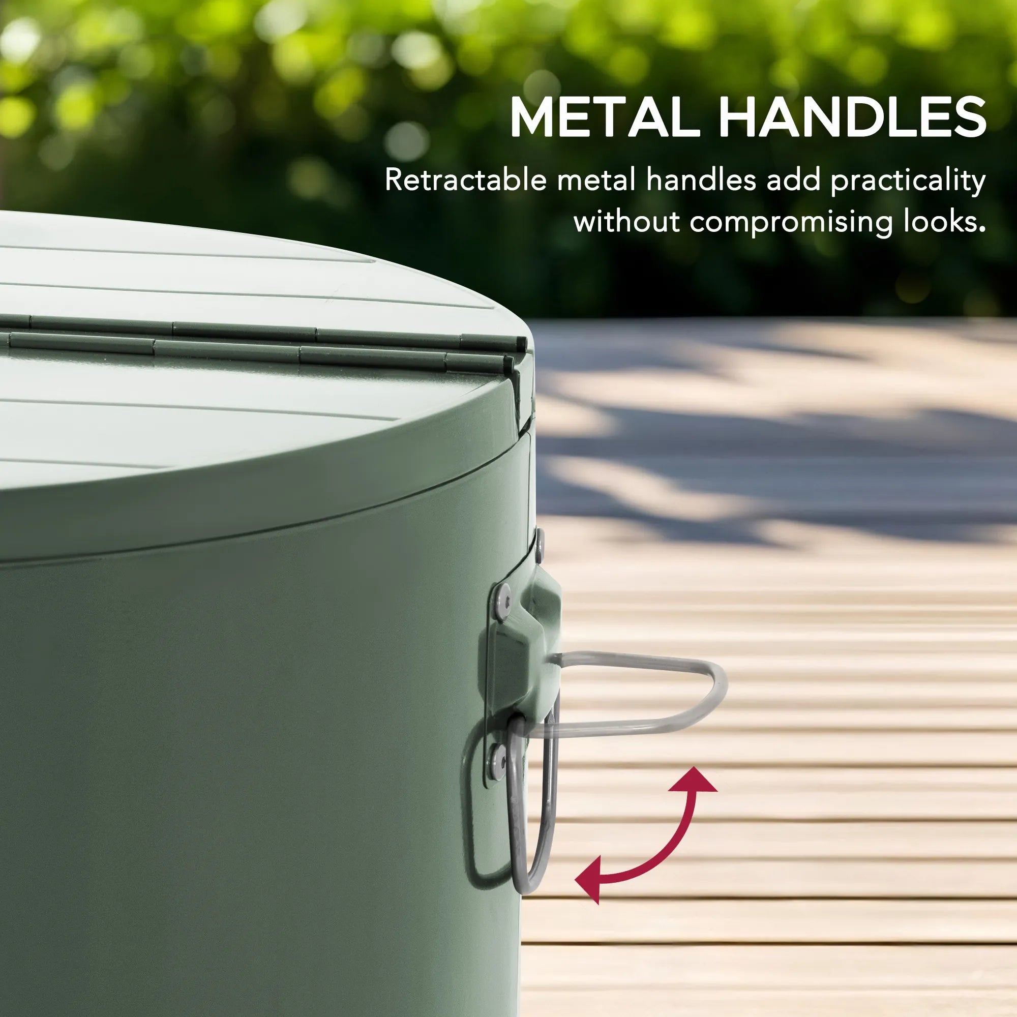 SUNJOY 60 Quart Patio Rooling Cooler Cart with Bottle Opener, Shelf and Lockable Wheels - Green