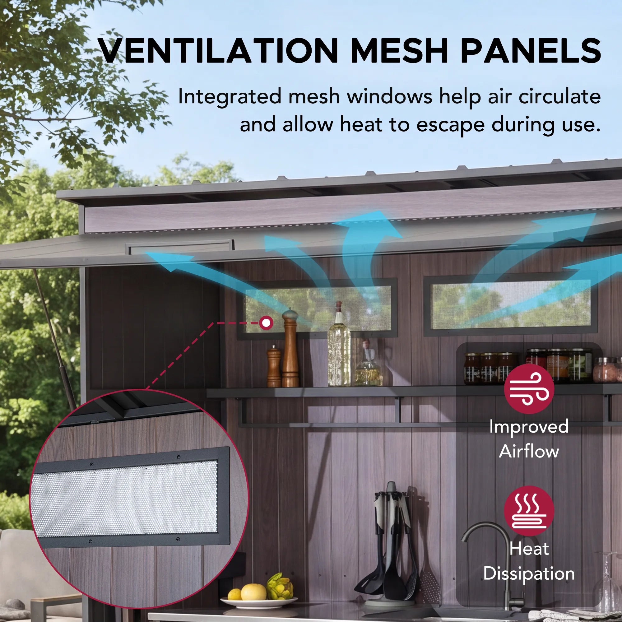 A801002750_Compact Outdoor Kitchen Utility Shed Fortis Compact Outdoor Kitchen Utility Shed 7' x 3'