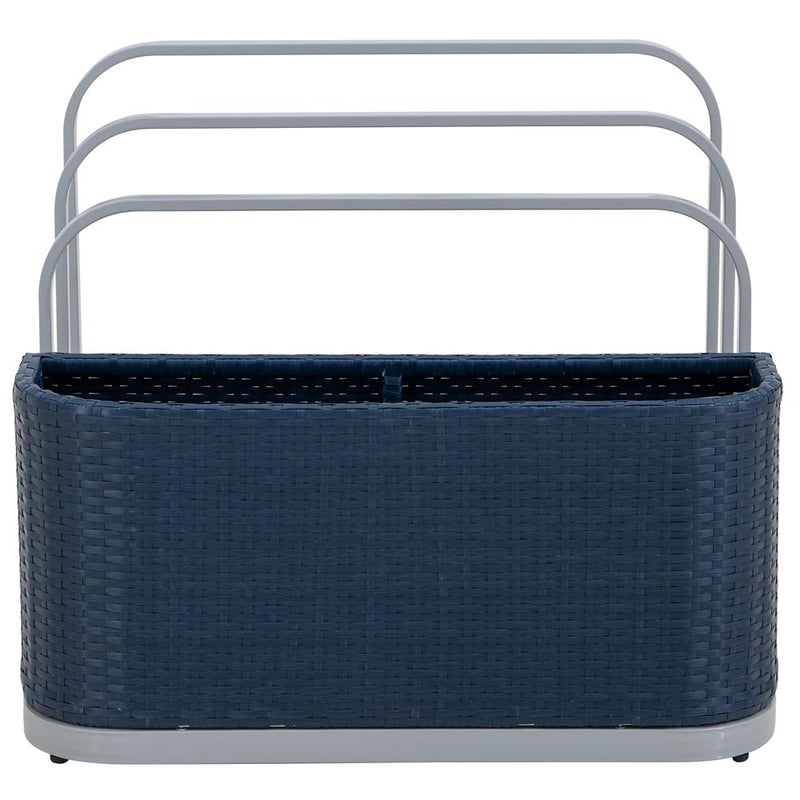35 Inch Pool Float Storage Rack with Aluminum & Wicker | SUNJOY