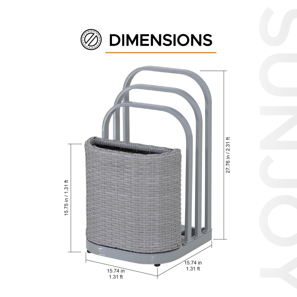 SUNJOY 16 Inch Rust-proof Aluminum Pool Float Storage Rack Organizer.