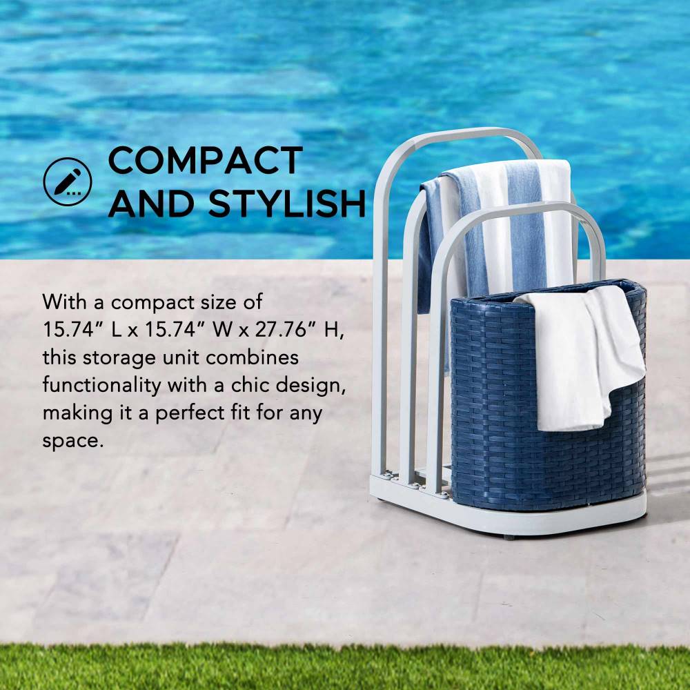 SUNJOY 16 Inch Rust-proof Aluminum Pool Float Storage Rack Organizer.