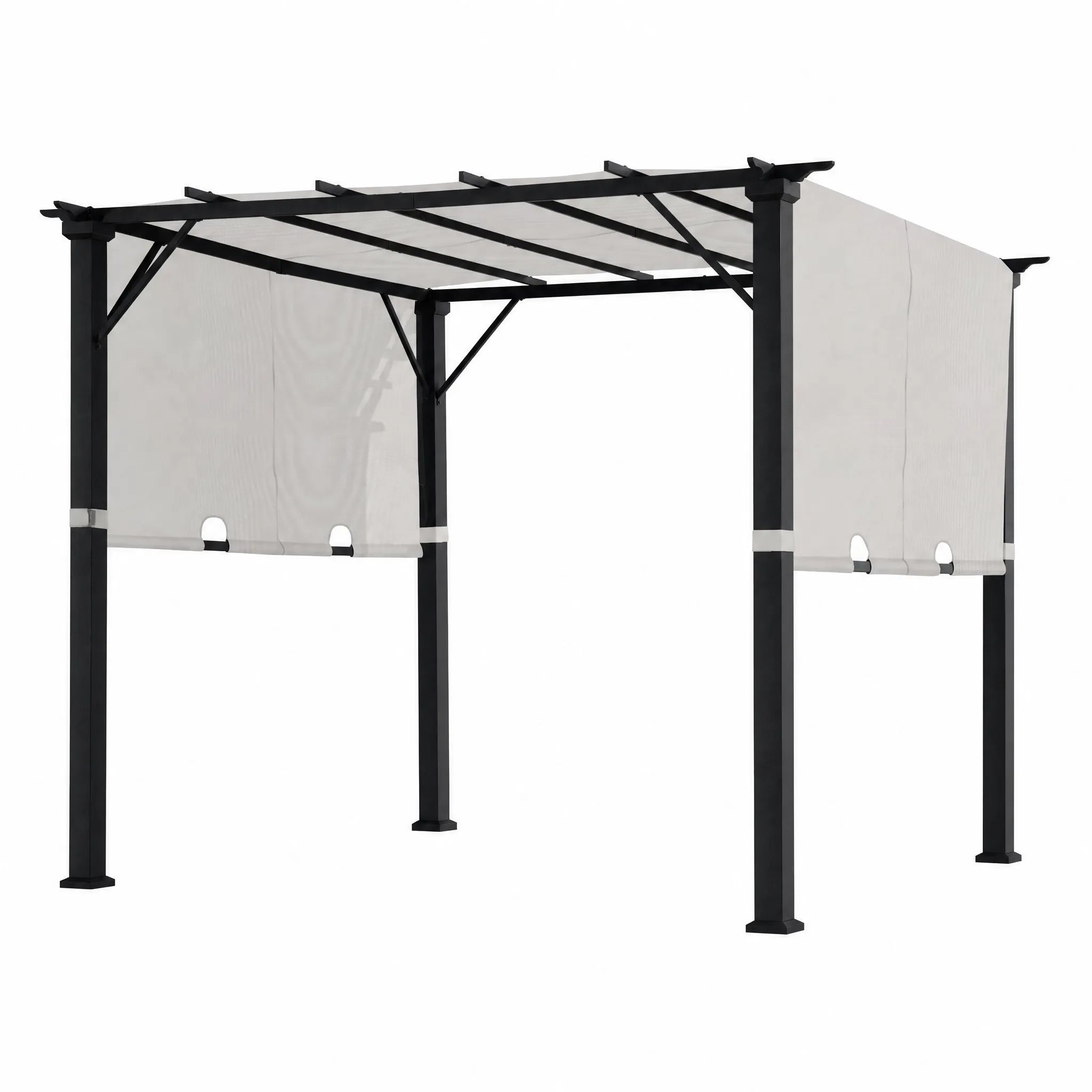 Palladio Adjustable Canopy Metal Pergola 9x9 - White
