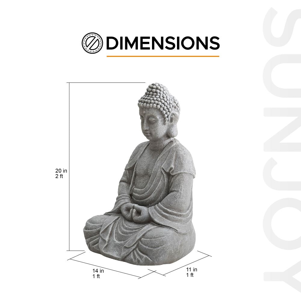 SUNJOY 20 Inch Large  Garden Decorative Buddha Statue 