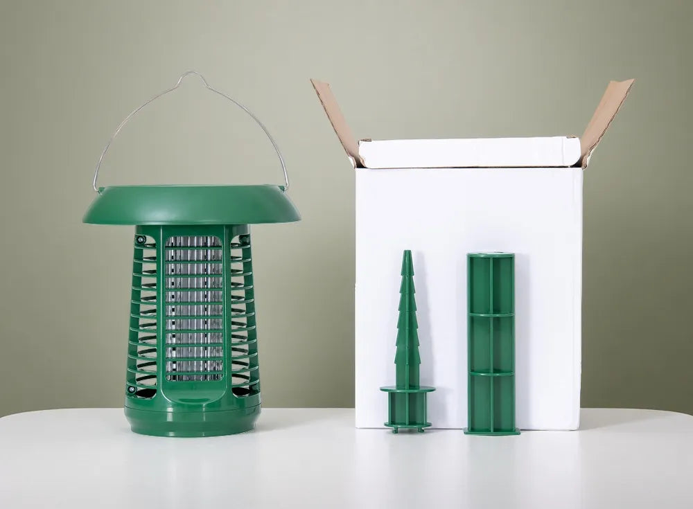 SUNJOY 2 in 1 Solar Powered Bug Zapper with Solar Panel and UV Light