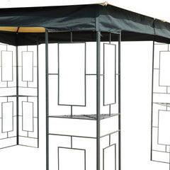 SUNJOY 10‘ x 10’  2-Tier Steel Soft Top Gazebo with Polyester Roof and Ceiling Hook