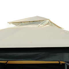 SUNJOY 10‘ x 10’  2-Tier Steel Soft Top Gazebo with Polyester Roof and Ceiling Hook