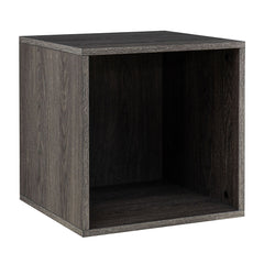 Sunjoy Quub Open Cabinet, Space Saving Stackable MDF Wood Cabinet for Living Room, Bedroom and Other Indoor Space
