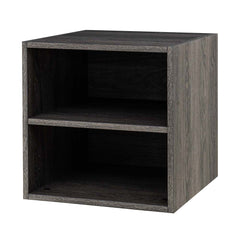 Sunjoy Quub Split Cabinet, Space Saving Stackable MDF Wood Cabinet for Living Room, Bedroom and Other Indoor Space