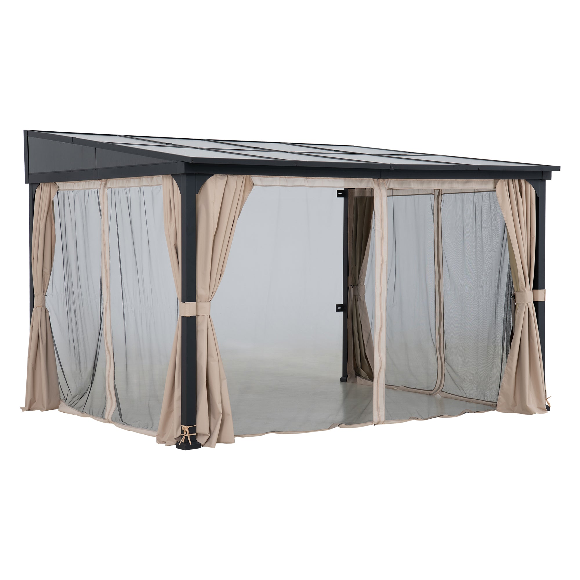 Vista PC-Roof Wall-Mounted Gazebo, 10x12