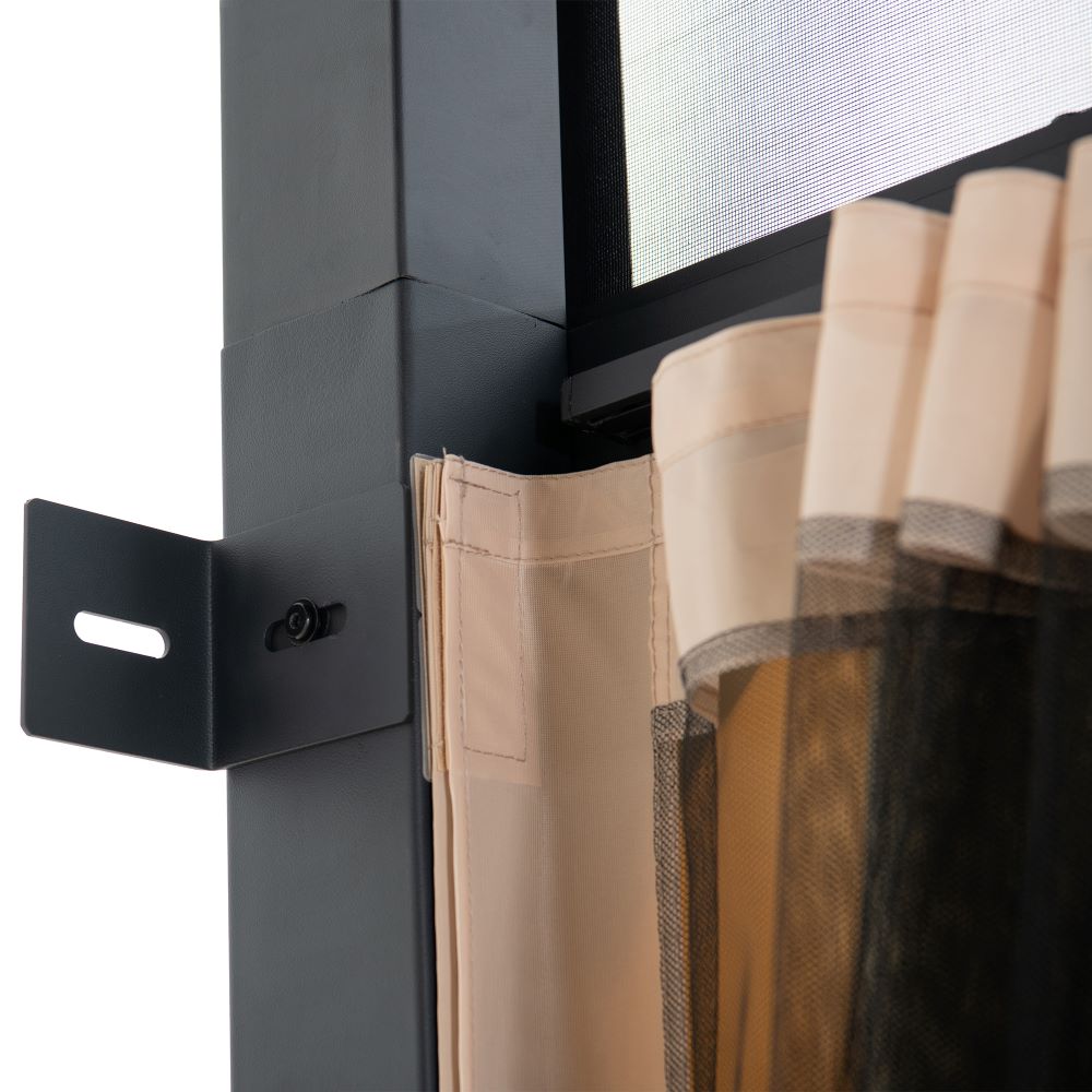 Vista Hardtop Wall-Mounted Gazebo, 12x14
