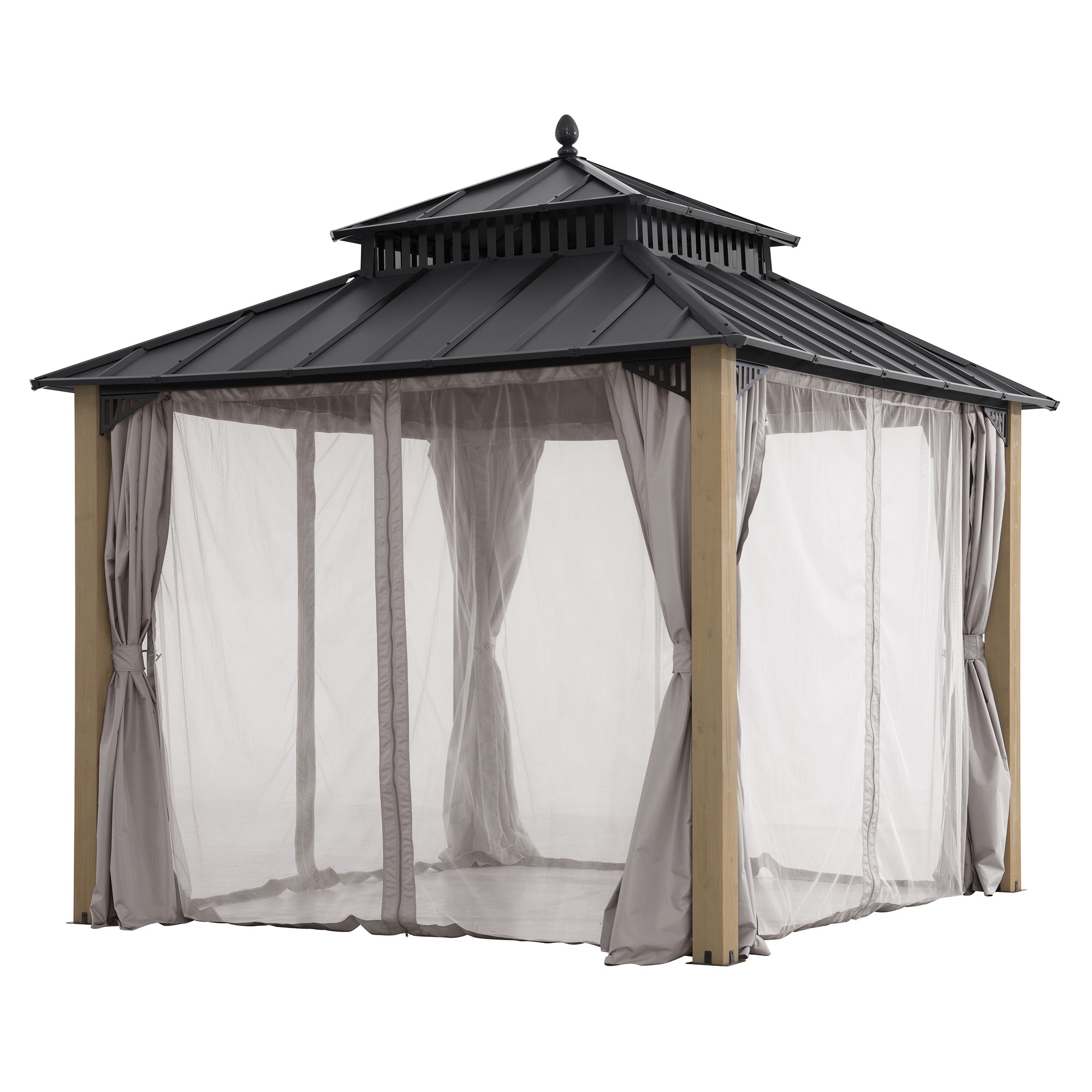 Kingston Elite Cedar Gazebo, 10x10 | Demo 2