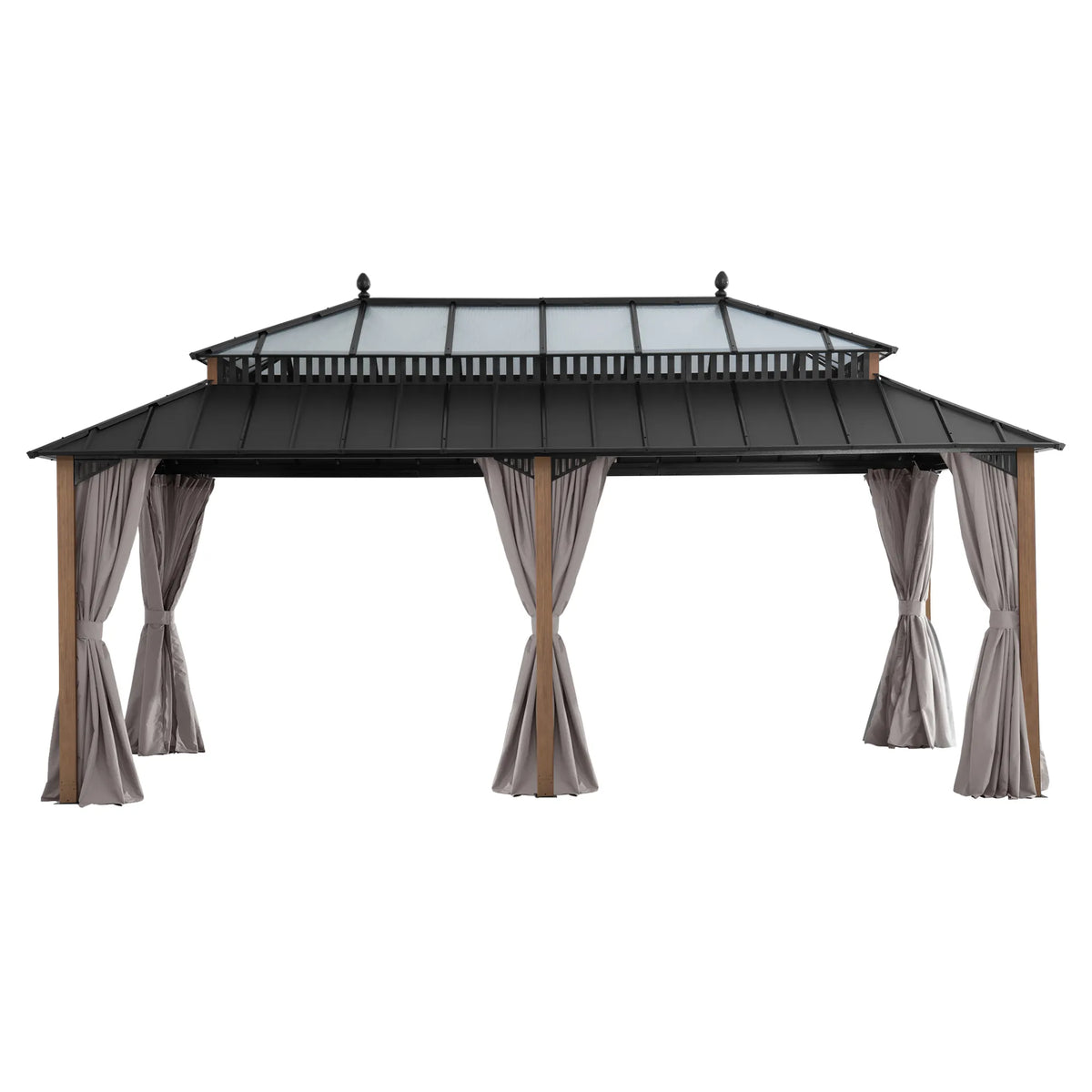 Kingston Horizon PC-Vent Gazebo - Natural Woodgrain, 12x20