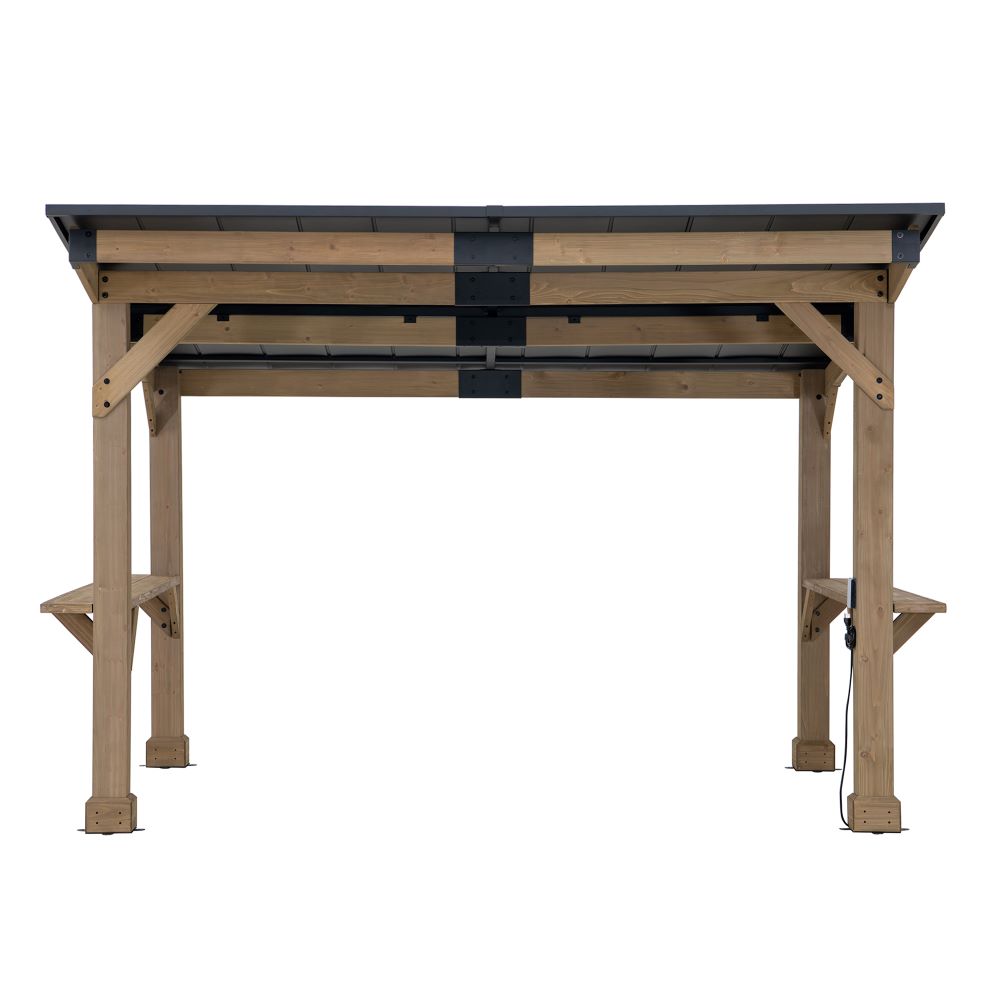 Meridian Bar Shelves Pergola, 10x12