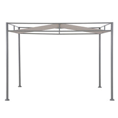 SUNJOY 10x10 Darkeford Metal Pergola with White Sling Fabric Canopy