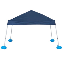 SUNJOY 10x10 Floating Pool Gazebo with PVC Floats and Carry Bag - Navy