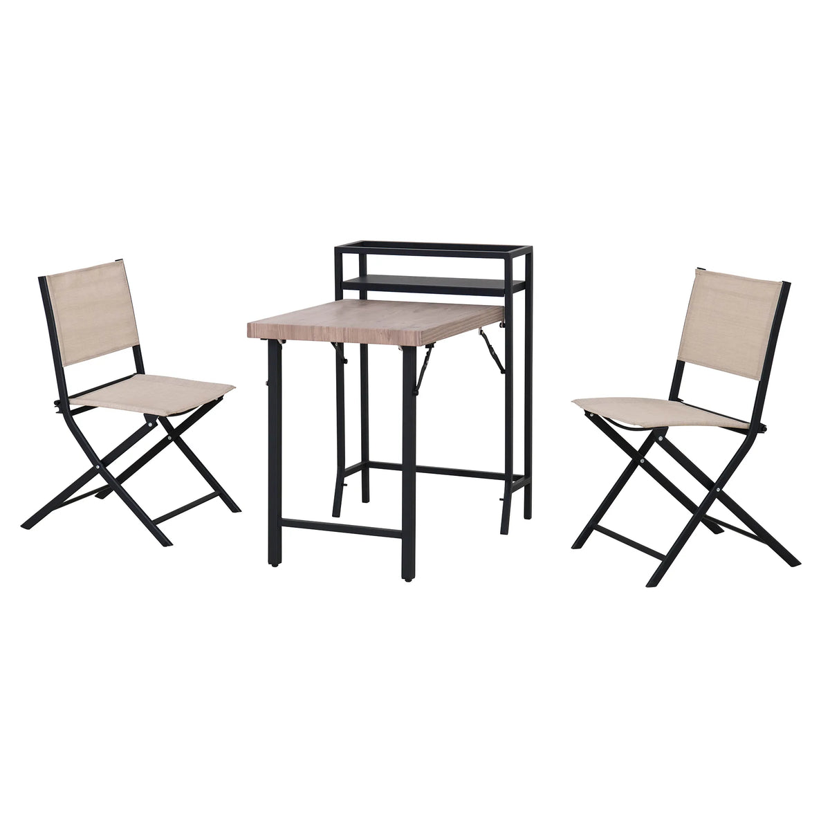 3 Piece Bistro Set Folding Table & Chair