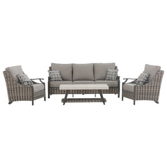 SUNJOY Sun Valley 4-piece Aluminum Deep Seating Set with Sunbrella® Cushions and Coffee Table