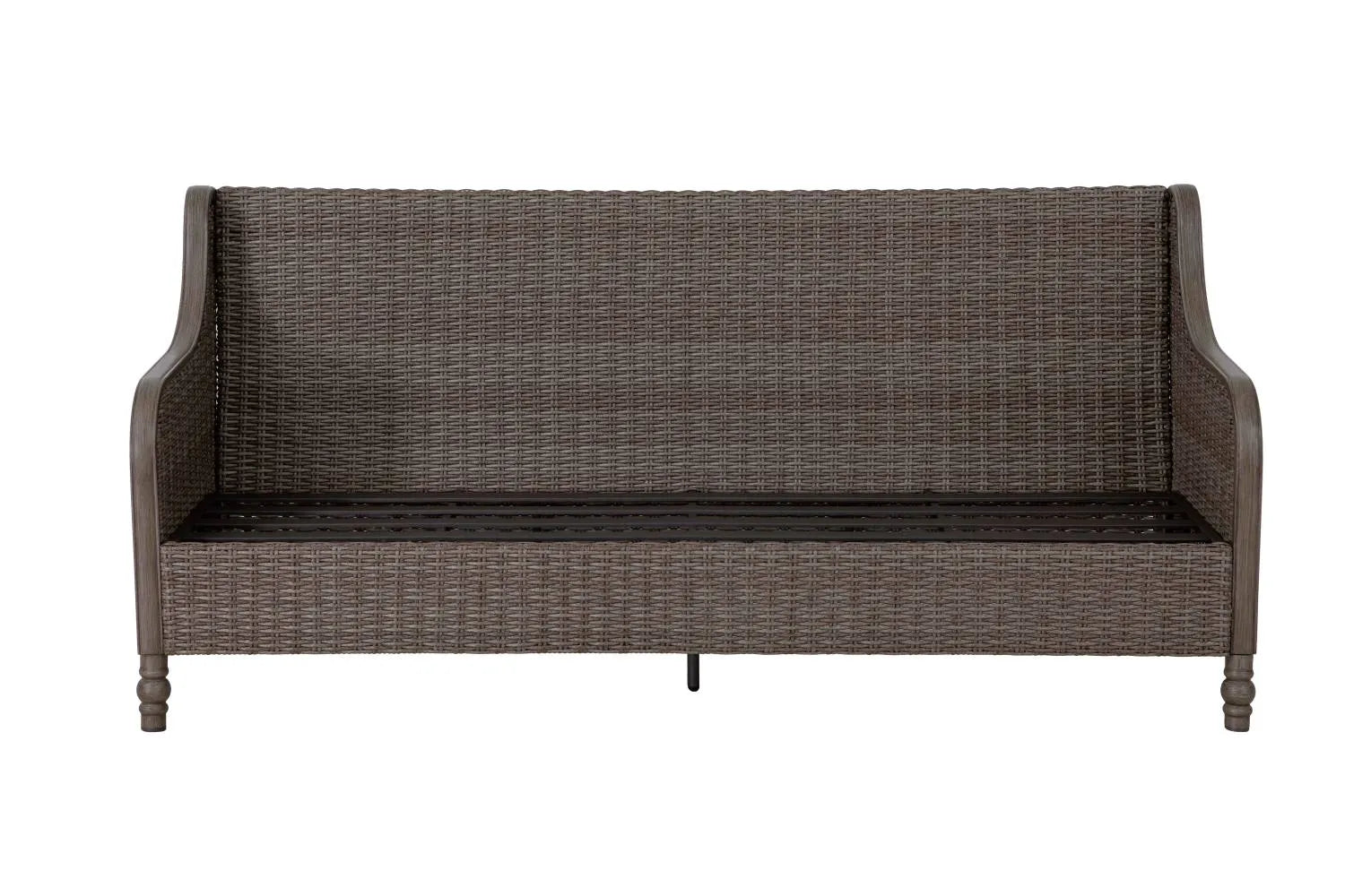 Windsor 6-Piece Brown Wicker Outdoor Patio Conversation Seating Set with Cushion Guard Biscuit Tan Cushions