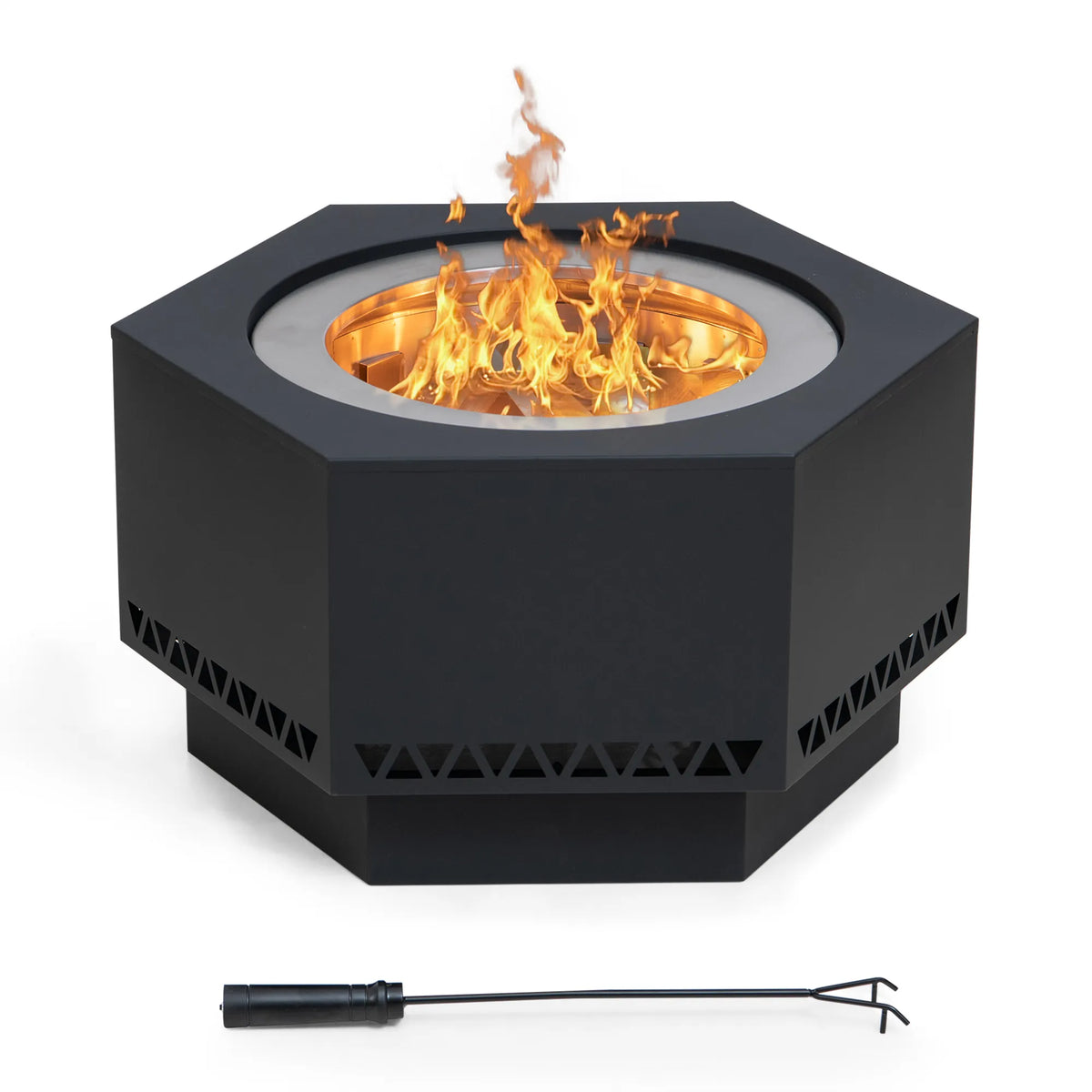 AMIATA Hexagon Smokeless Fire Pit 66cm